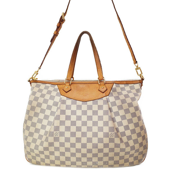 Louis Vuitton Siracusa Bag Azur Damier White GM - Picture 1 of 8